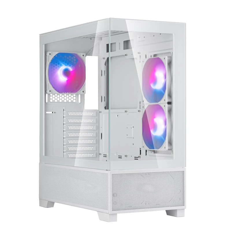 Silverstone Lucid 05, Exquisite ATX Case with Bold 270° Panoramic View, SST-LD05-W-ARGB (White)