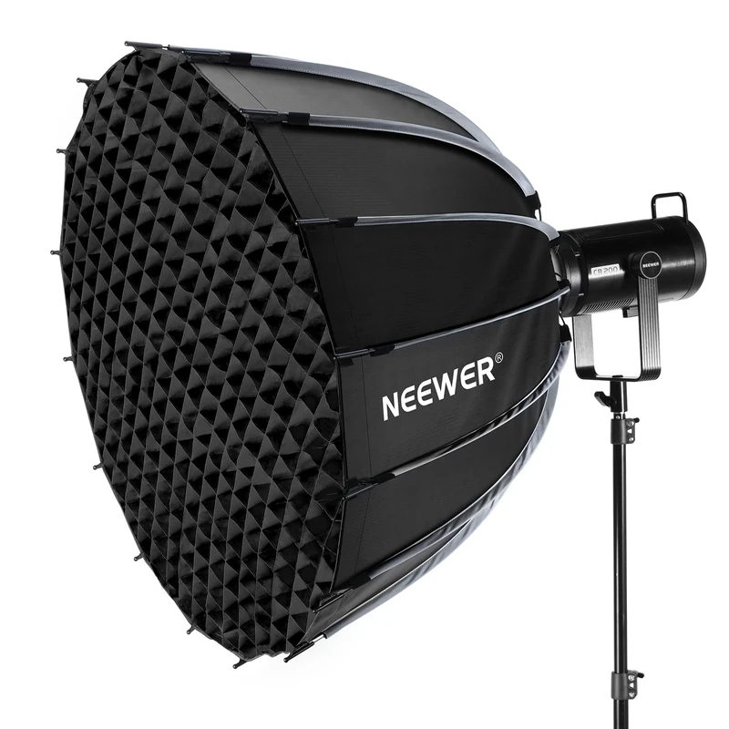 NEEWER Parabolic Softbox Kit, 35.4" Bowens Mount Soft Box with Light Diffusers for Studio Photography Video Recording Streaming Lighting Compatible with Aputure 120d Compatible with Godox SL60w, NS72P