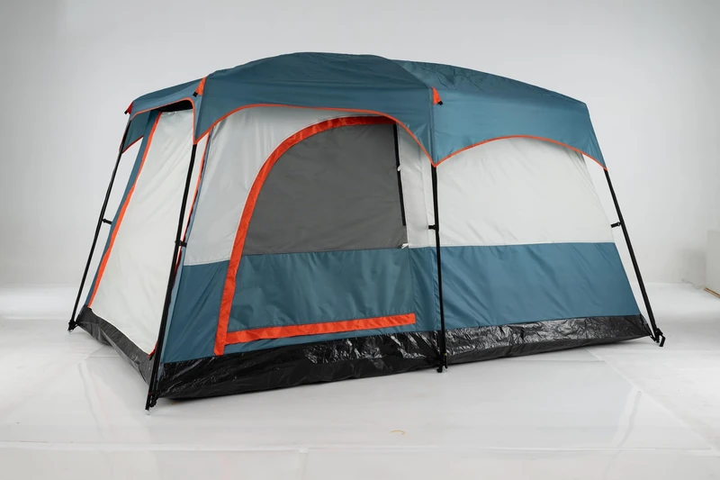 FANTASK Camping Tent for 4-6 People, Large Tunnel Tent with Carry Bag for Camping, Tent with Awning & 2 Room Divider, Waterproof, Blue
