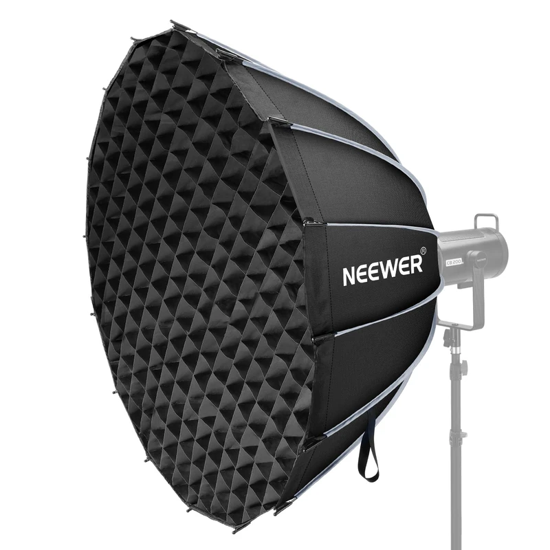 NEEWER Parabolic Softbox Kit, 47.2" Bowens Mount Soft Box with Light Diffusers for Studio Photography Video Recording Streaming Lighting Compatible with Aputure 120d Compatible with Godox SL60w, NS73P