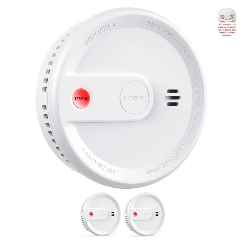 X-Sense Smoke Alarm for Home with Magnetic Mount, Standby Without Flashing Light, 10-Year Irreplaceable Battery Fire Alarm, Test/Silence Button, Ultra-Thin Smoke Detector, XS0G-SN, 2-Pack