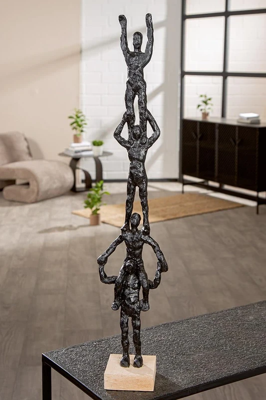 GILDE Decorative Figurine, Resin, Black, 68,5