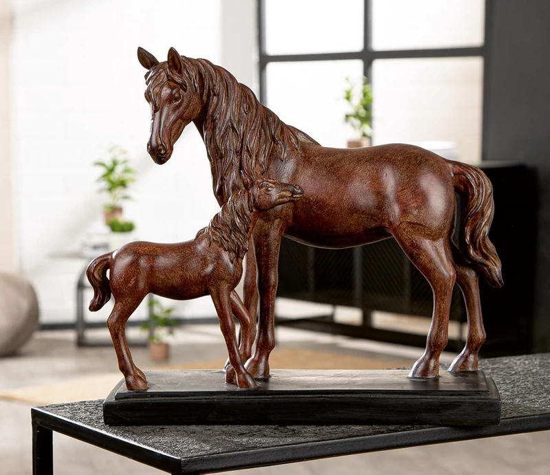 GILDE Decorative Figurine, Resin, Brown, 36.5