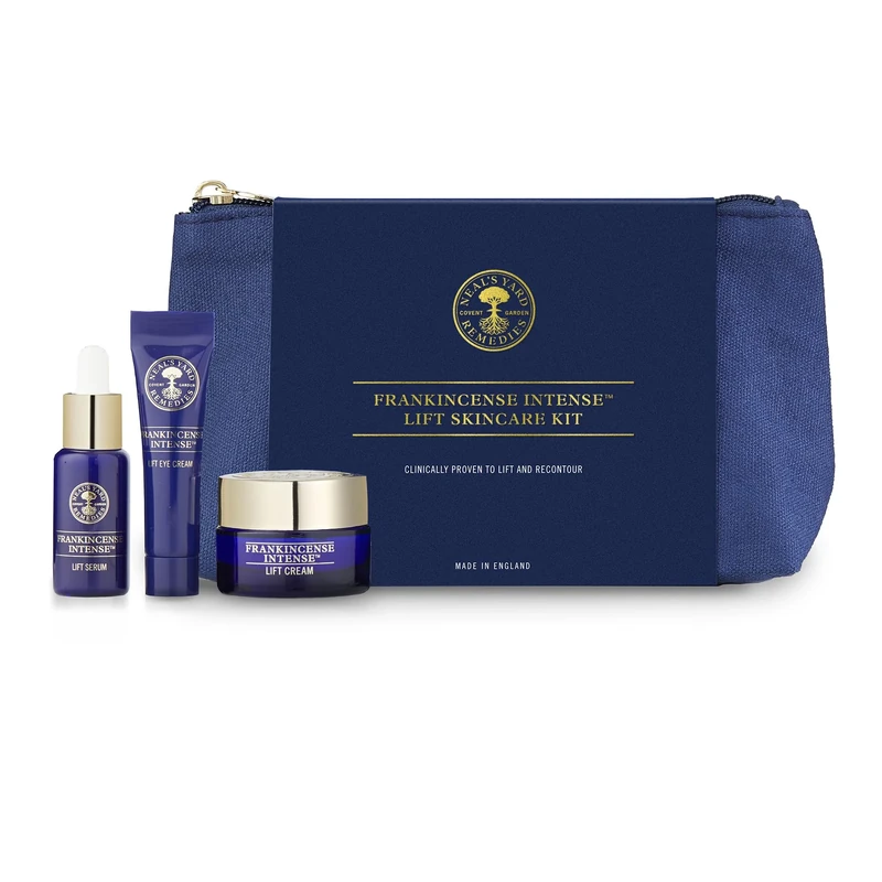 Neal's Yard Remedies Frankincense Intense Lift Gift Set, Serum, Eye Cream & Face Cream With Essential Oils, Vegan & Cruelty-Free, Set of 3