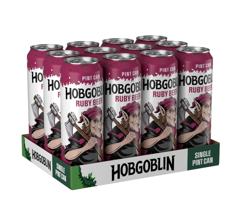 Hobgoblin Ruby Ale Beer 568ml Can (Pack of 12)