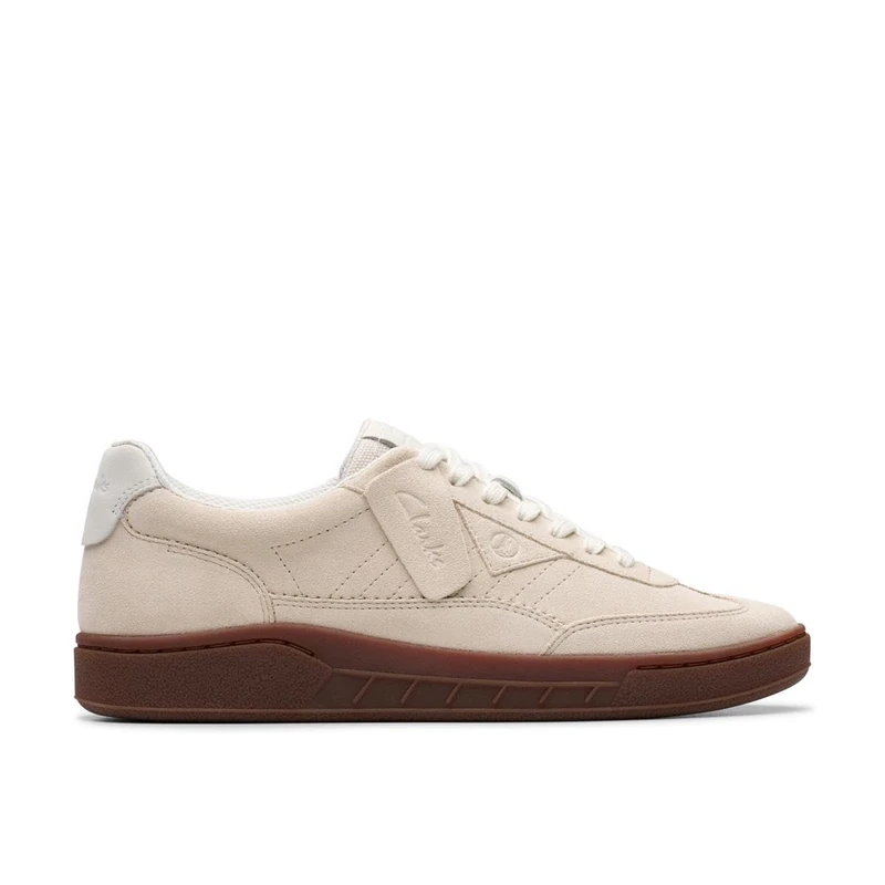 Clarks CraftRally Ace Mens Off White Suede, 12