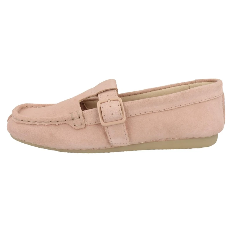 Clarks Freckle Tbar Womens Light Pink Suede, 5.5