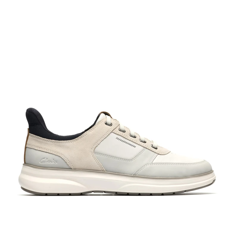 Clarks Mullan Easy Mens White Combi, 7.5
