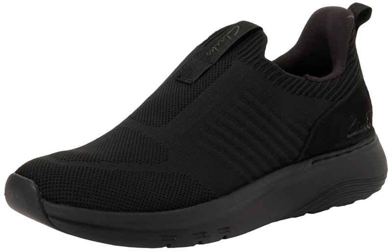 Clarks Motion Trek in Mens Black Knit, 10