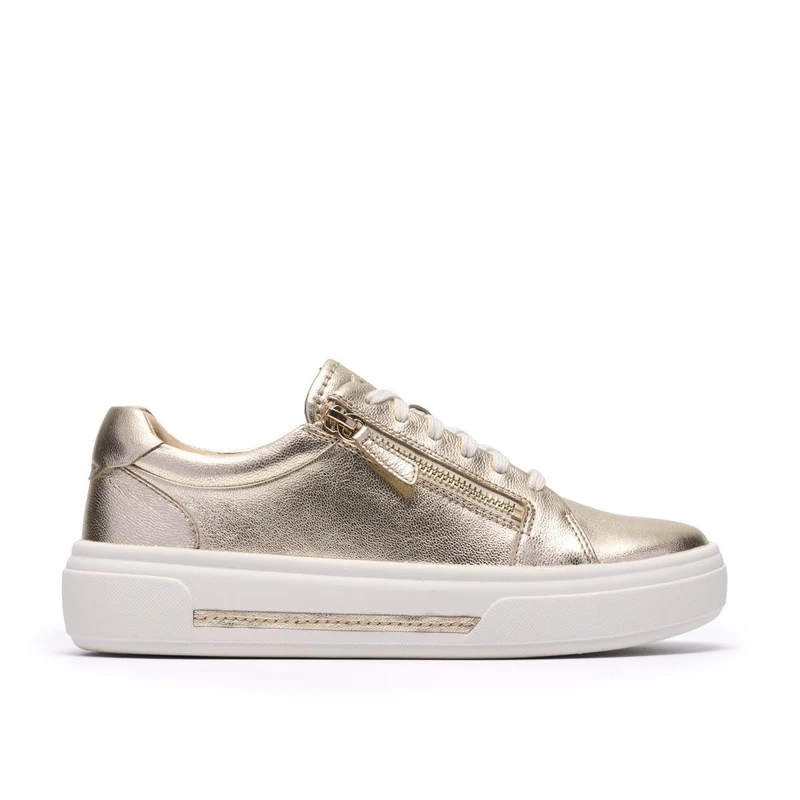 Clarks Hollyrose Zip Womens Gold Leather, 4