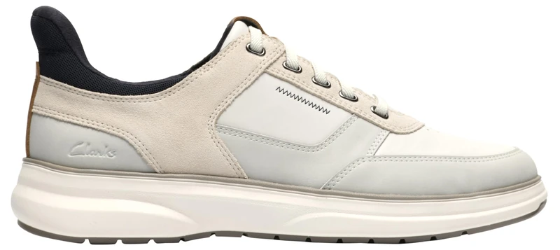 Clarks Mullan Easy Mens White Combi, 9.5