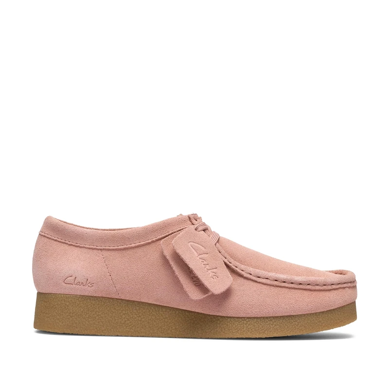 Clarks WallabeeEVOSh Womens Light Pink Suede, 8