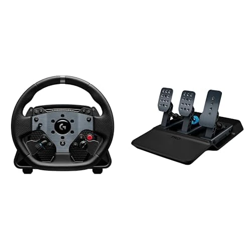 Logitech G PRO Racing Wheel, Sim Steering Wheel with Direct Drive 11 Nm + PRO Racing Pedals, Load Cell Brake + Playseat Trophy G Edition - for PS5, PS4 & PC - Black