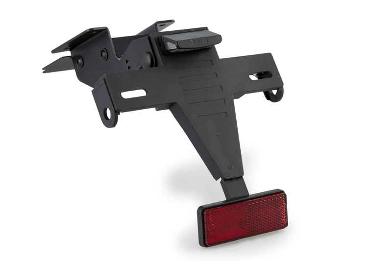 Puig 22420N License Plate Holder with adjustable turn signals, tilt immobilization system and lightweight design, Black