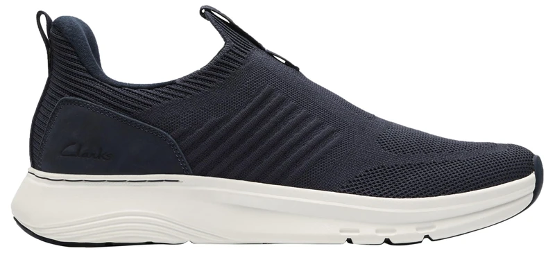 Clarks Motion Trek in Mens Navy Knit, 12