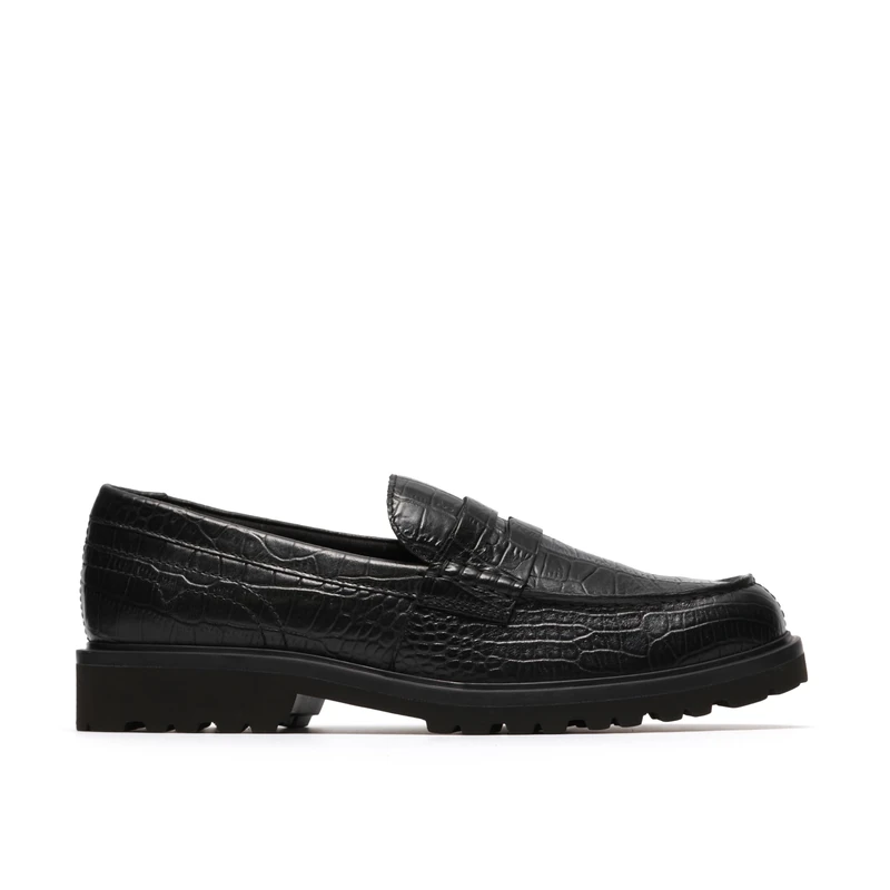 Clarks Berwick Lo Mens Black Croc, 10
