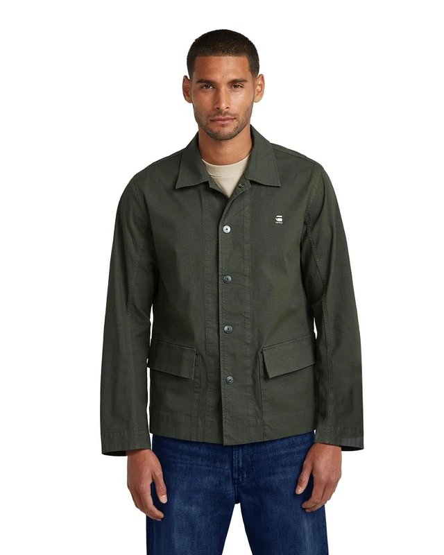 G-Star 2 pkt overshirt, Men's Jacket, Color Gray, Size L