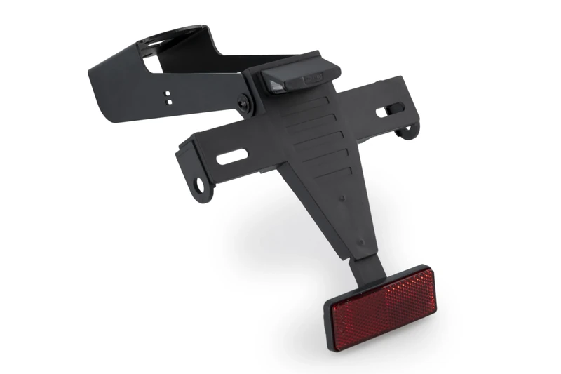 Puig 22378N License Plate Holder, fixed or adjustable tilt with immobilization system, adjustable turn signal holder and included kit, Black