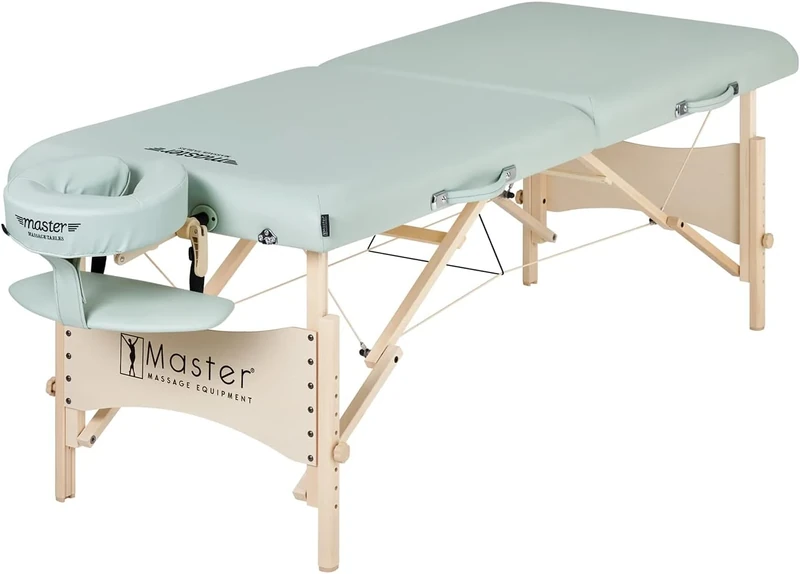 Master Massage Lily Green Paradise Portable Massage Table W/Carry case. 300 KG Working Capacity
