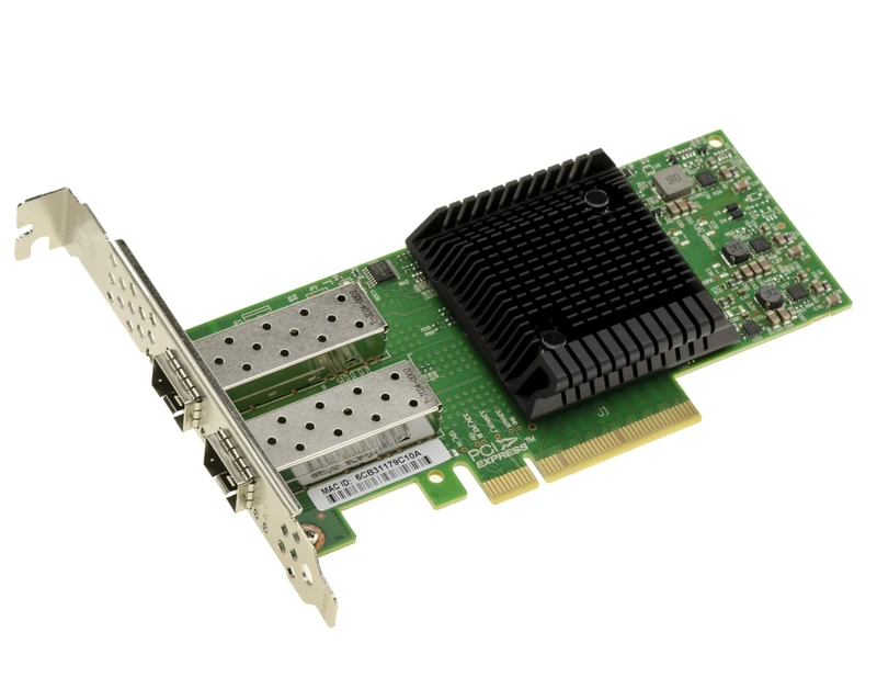 KALEA-INFORMATIQUE PCIe 3.0 x8 2 Port 25G Ethernet LAN Network SFP28 Controller Card with Broadcom Mellanox ConnectX-4 LX Chipset