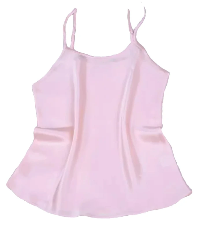 Women’s 100 percent Mulberry Silk 16‑Momme Spaghetti‑Strap Camisole Sleepwear Vest