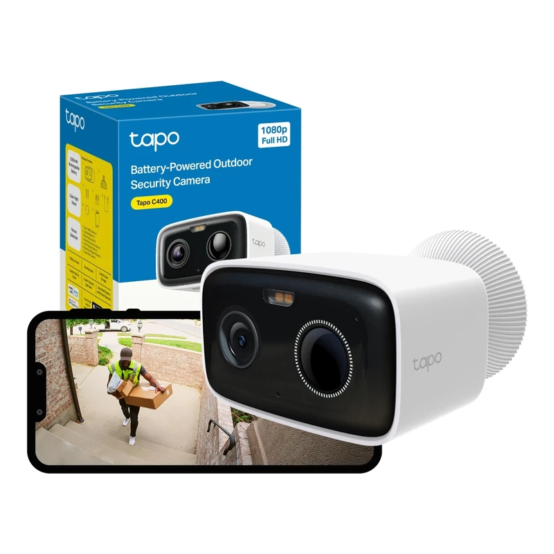 Tapo C400 Battery Security Camera Outdoor Wireless, IP65 1080P Colour Night,180-Day Battery 5200mAh,AI Detection, Local/Cloud Storage, CCTV, Alexa/Google,No Monthly Fee