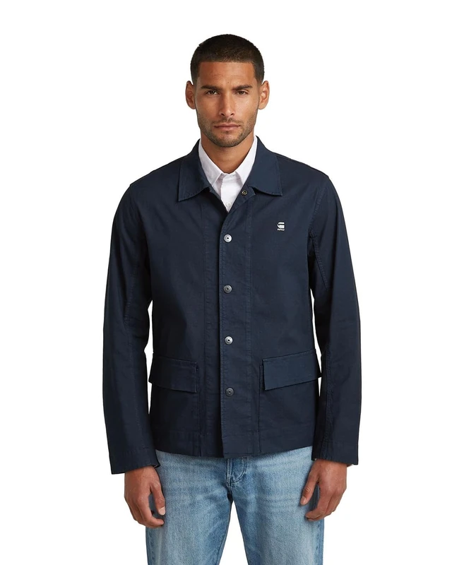 G-Star 2 pkt overshirt, Men's Jacket, Color Blue, Size XXL