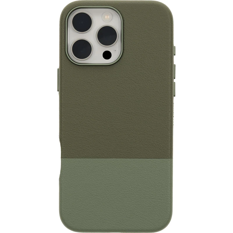 OtterBox Leather Alternative Slim MagSafe Case for iPhone 16 Pro Max, Shockproof, Drop proof, Protective Thin Case, 3x Tested to Military Standard, Mojave Moss