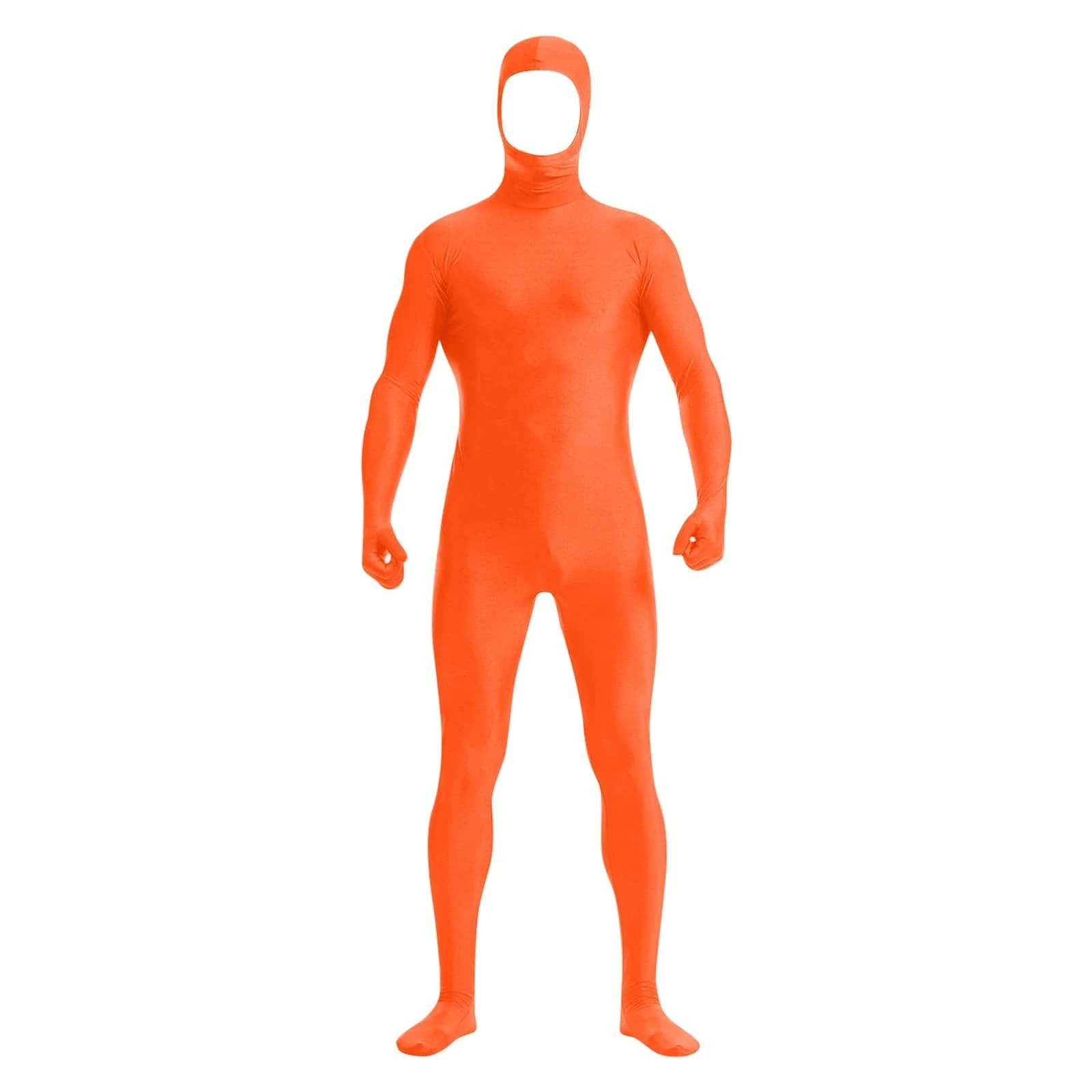 PAIDAXING Mens Full Body Zentai Bodysuit with Open Face Design Womens Unisex Breathable Polyester Spandex Unitard for Adults & Children, Cosplay Halloween Costume, Dance Performance