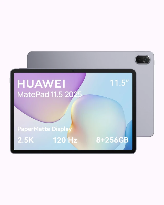 HUAWEI MatePad 11.5 2025 Tablet 2.5K 120Hz Eye Comfort PaperMatte Display, 8+256GB, 10100 mAh Battery, 40W SuperCharge, WiFi 6, Bluetooth 5.2, Quad Speakers