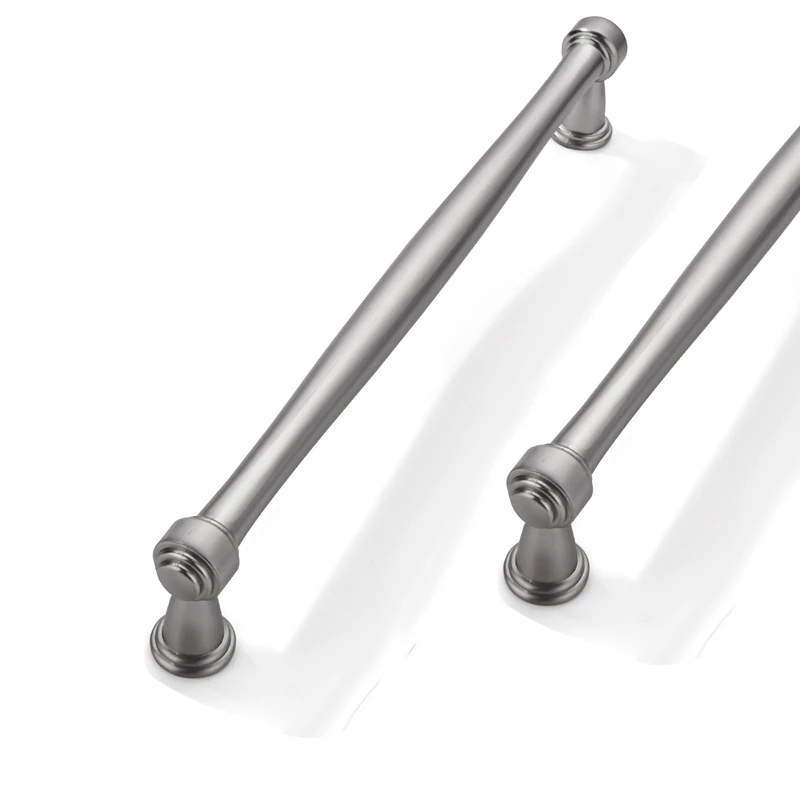 CABDM 10 Pack 8inch(203mm) Center to Center Brushed Satin Nickel Cabinet Pulls Handles for Cabinets Cupboard Solid Heavy Duty Drawer Handles Dressers Kitchens bedrooms