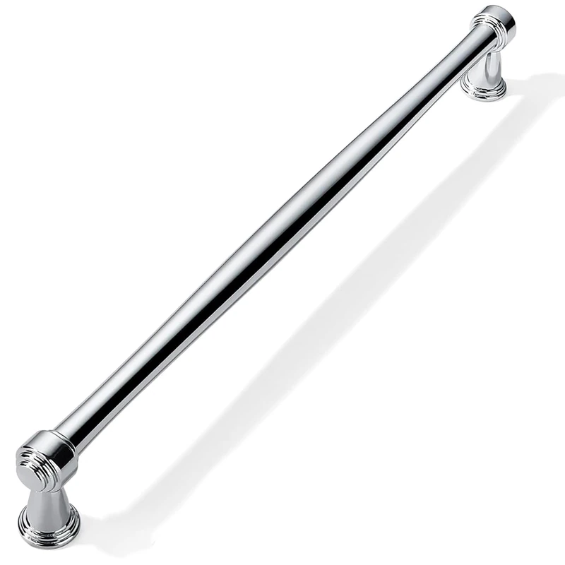 CABDM 1 Pack 18inch(457mm) Center to Center Appliance Pulls Vibrant Polished Chrome Cabinet Pulls Handles for Cabinets Cupboard Solid Heavy Duty Drawer Handles Dressers Kitchens bedrooms