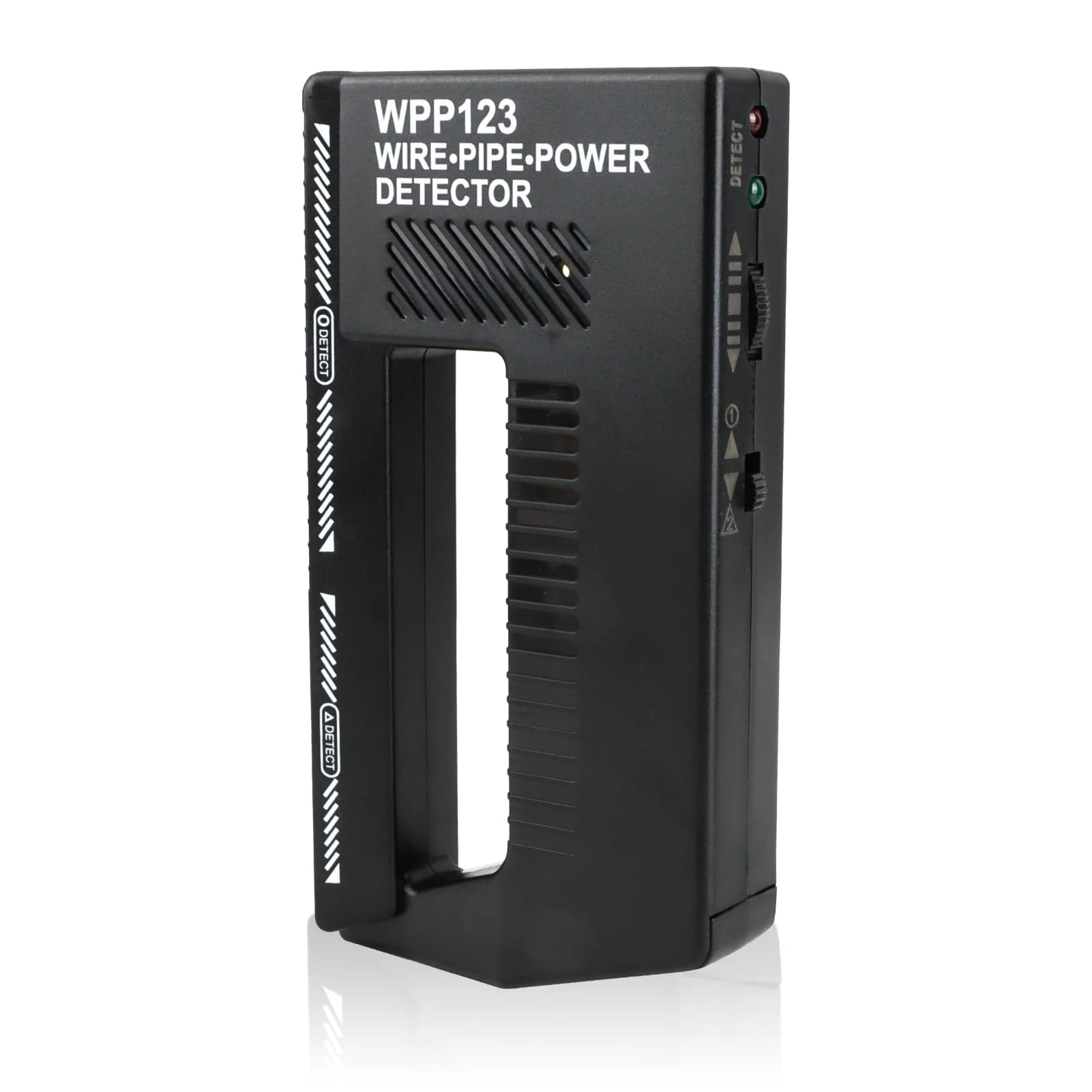 Wpp123 Wire Pipe Detector Wall Scanner Metal Stud Finder Electric Cable Power Detector Handheld Wall Scanner with Alarm Adjustable Sensor High Sensitivity for Metal Wires Wood Cable Stud Pipes Black