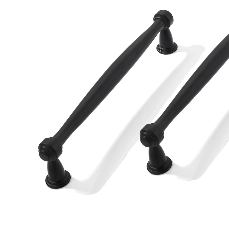 CABDM 10 Pack 6inch(152mm) Center to Center Matte Black Cabinet Pulls Handles for Cabinets Cupboard Solid Heavy Duty Drawer Handles Dressers Kitchens bedrooms