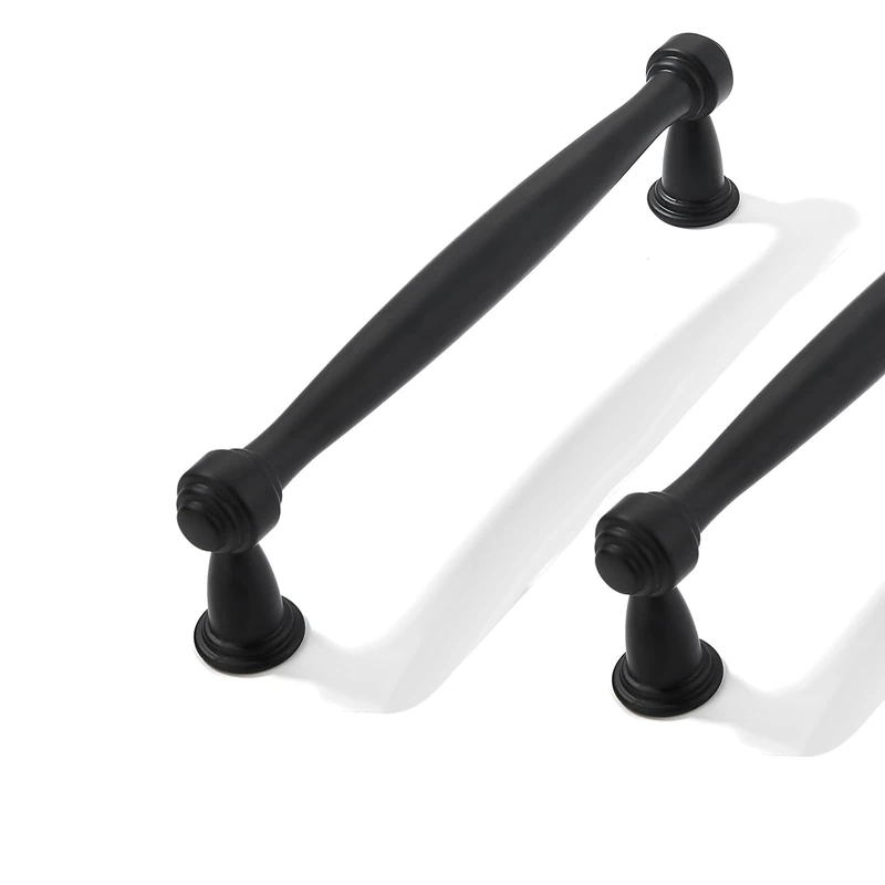 CABDM 10 Pack 5inch(128mm) Center to Center Matte Black Cabinet Pulls Handles for Cabinets Cupboard Solid Heavy Duty Drawer Handles Dressers Kitchens bedrooms