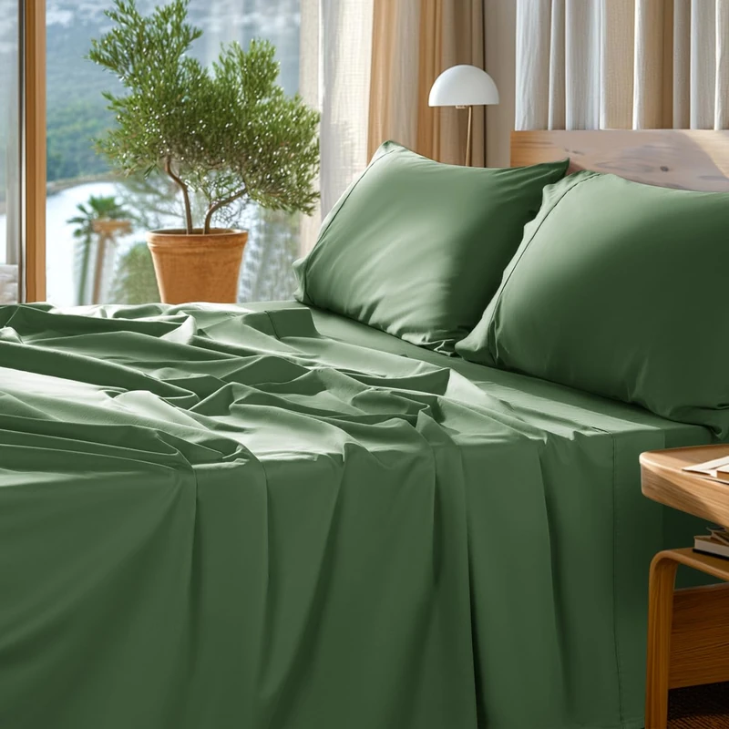 SONORO KATE 1000 Series 100% Egyptian Cotton King Sheet Set,4 Pieces