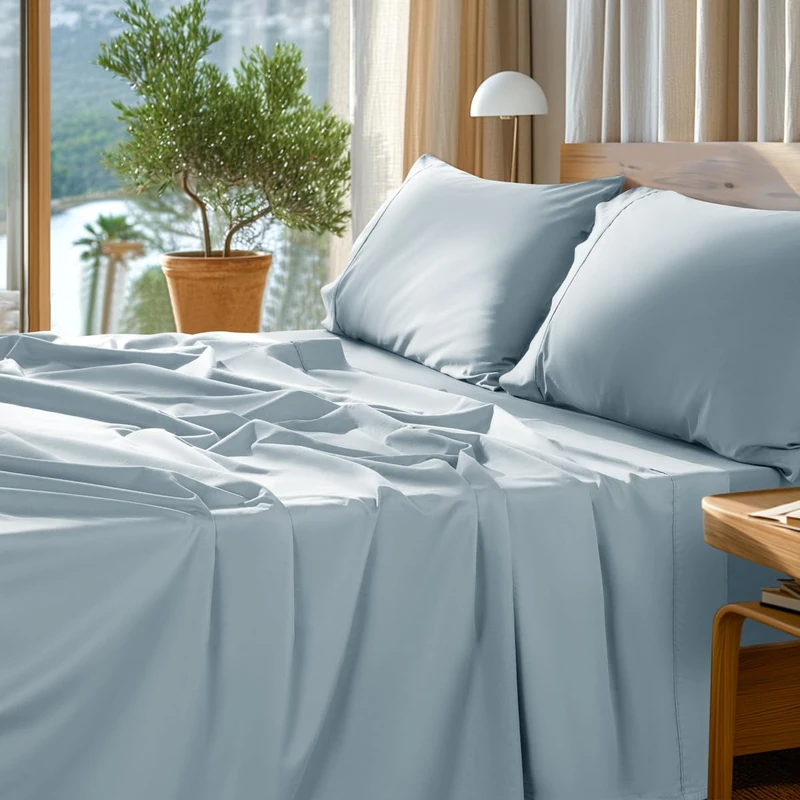 SONORO KATE 1000 Series 100% Egyptian Cotton Queen Sheet Set,4 Pieces