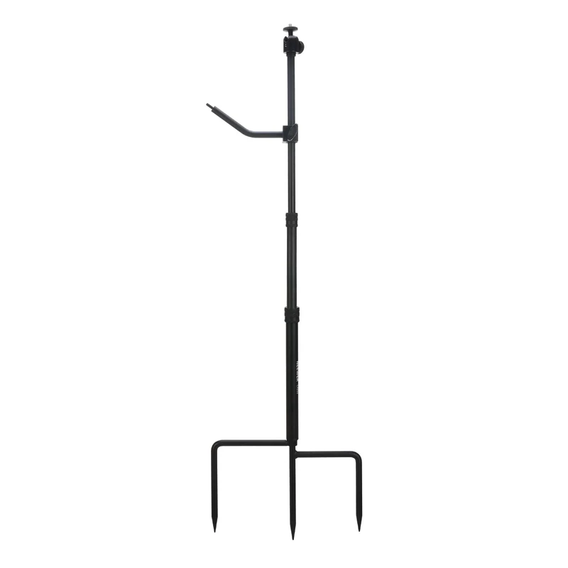 NEEWER Trail Camera Mount with Solar Panel Holder, 360° Adjustable Game Hunting Cam Stake Stand Mounting Post Outdoor with 3 Pronged Base, 1/4" Screw for Night Fishing Lights & Telescopes, CA153 - Image 1