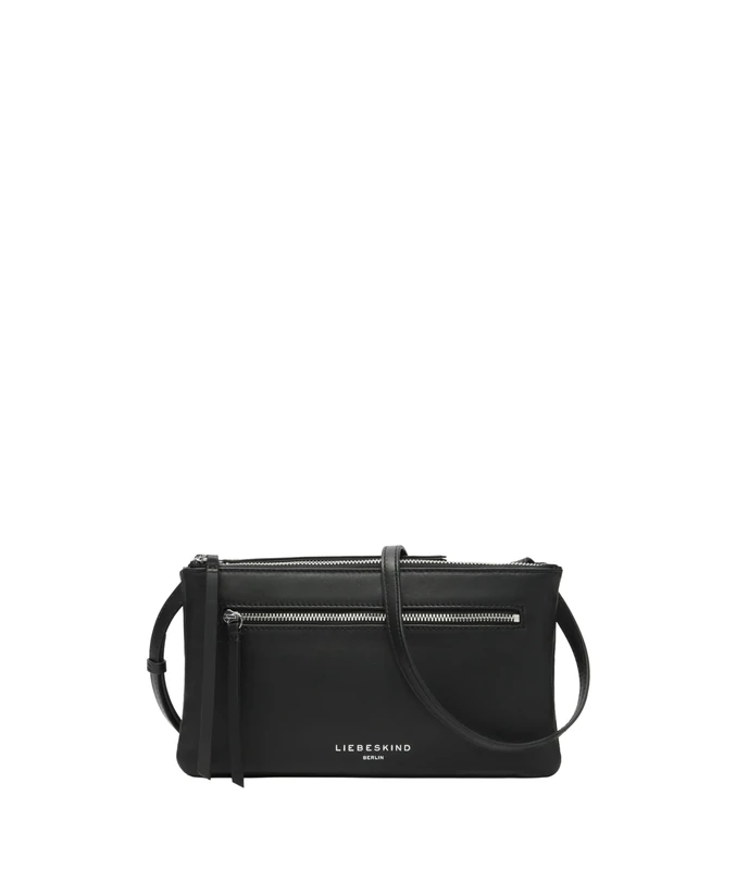 LIEBESKIND BERLIN Leather cross body bag Crossbody Bag Black