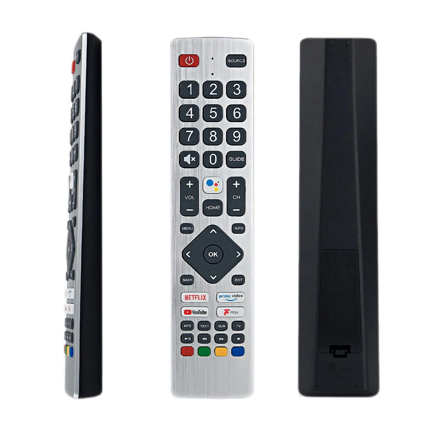 Replacement Remote Control for Sharp Aquos Smart TV (RMC0133, RMC0134) Universal Fit for 4K UHD Models, No Setup Required, Includes Netflix/F-Play Shortcut Buttons(Black, 1PC)