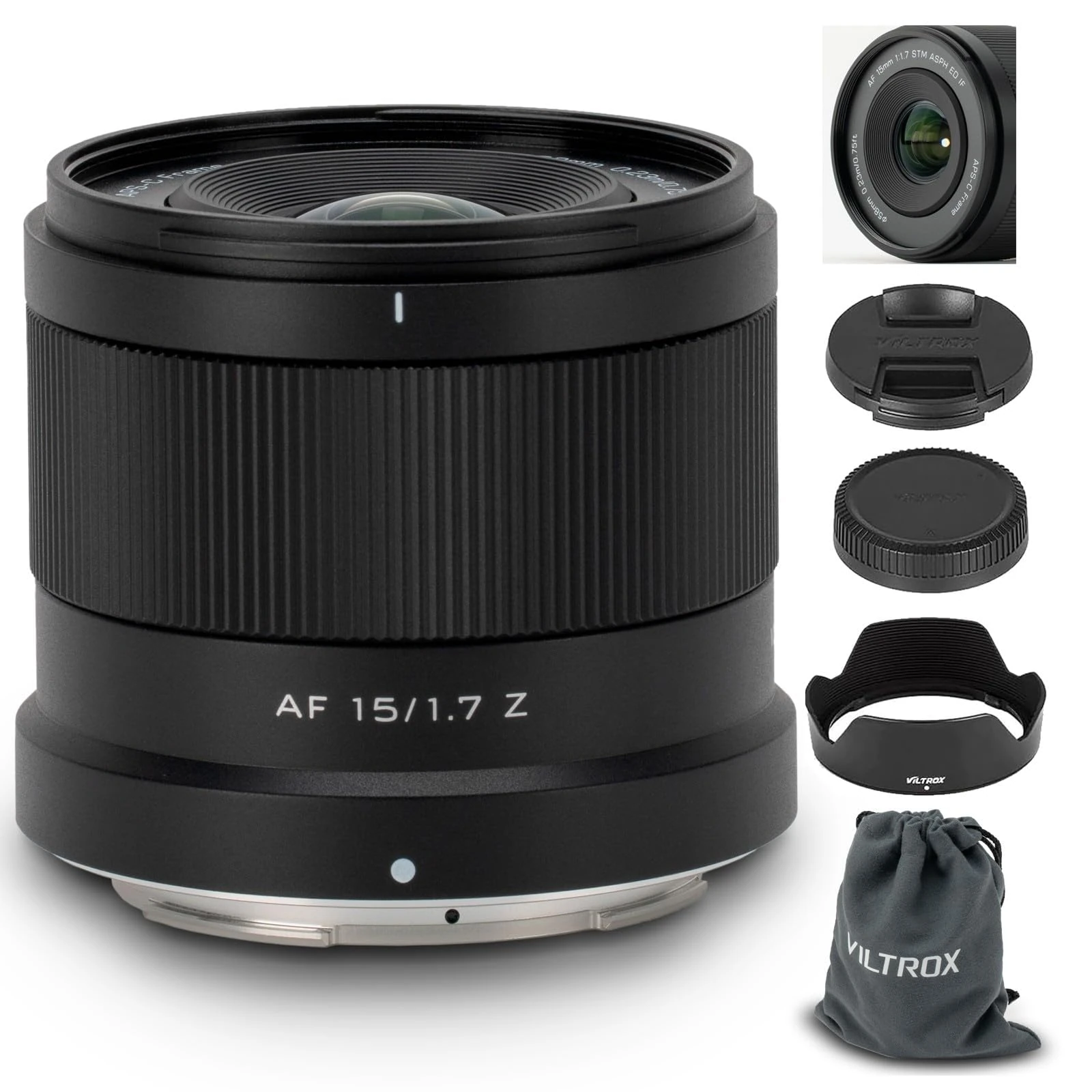 VILTROX 15mm F1.7 Z-Mount Lens for Nikon, APS-C Ultra Wide Angle Autofocus Lens for Nikon Z-Mount Cameras Z5 Z50 Z50II Z6 Z6II Z7 Z7II ZFC Z30 Z9 Z8 ZF Z6III