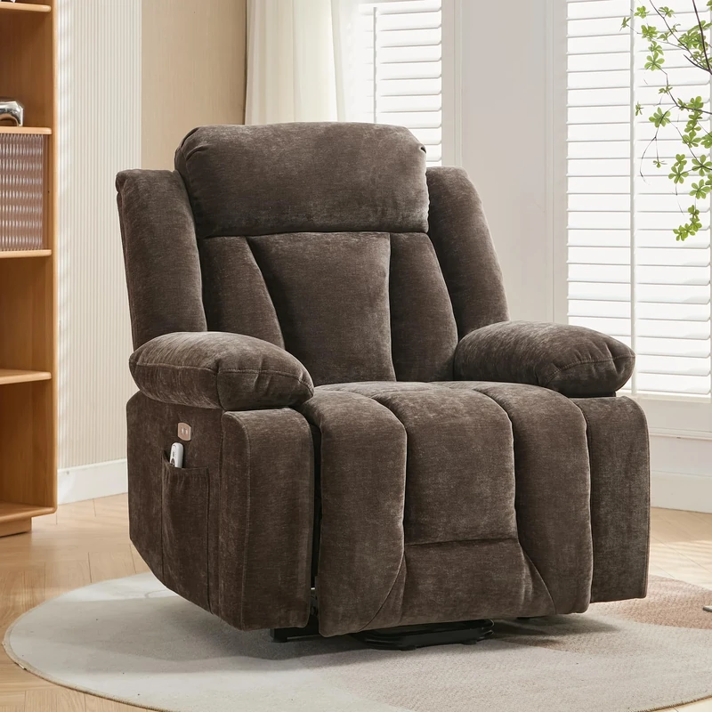 ModernLuxe Power Lift Recliner - Massage, Heat, USB, Cup Holders