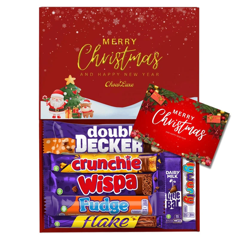 Chocoluxe Co Christmas Chocolate Gift Box Hamper | Made with Assortment of Dairy Milk Selections | Luxury Christmas Chocolate Gifts Ideal For Everyone | Chocolate Selection Box