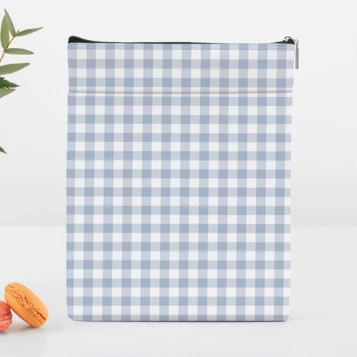 Blue Striped Pattern Gift Book Lovers Gifts, Book Sleeve, Books Bag for Paperbacks with Zipper Front Pocket Bookish Accessories Loves Gifts for Women Christmas Birthday Gift