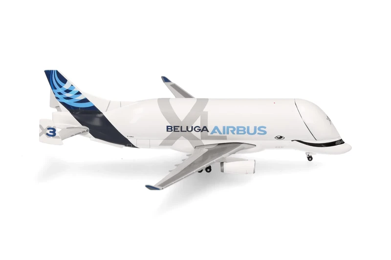 Herpa Model Aircraft Airbus Industries BelugaXL - XL#3 - F-GXLI, miniature at 1:500 scale, collector's item, aircraft model without stand, metal