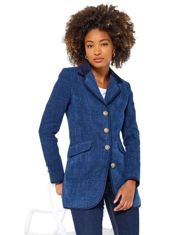 Joe Browns Female Classic Navy Longline Jacket, Regular, Blue, UK 8