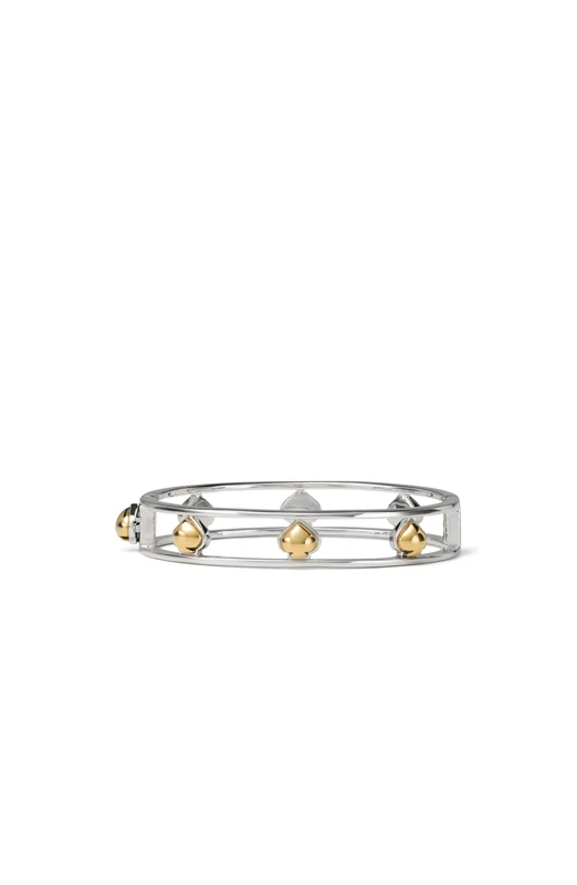 Kate Spade New York Sculpted Spade Cut Out Bangle (Silver/Gold)
