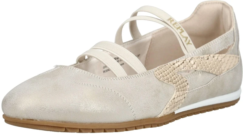 Replay Women's GWSN2 Ballet Flats, 045 Platinum, 39 EU