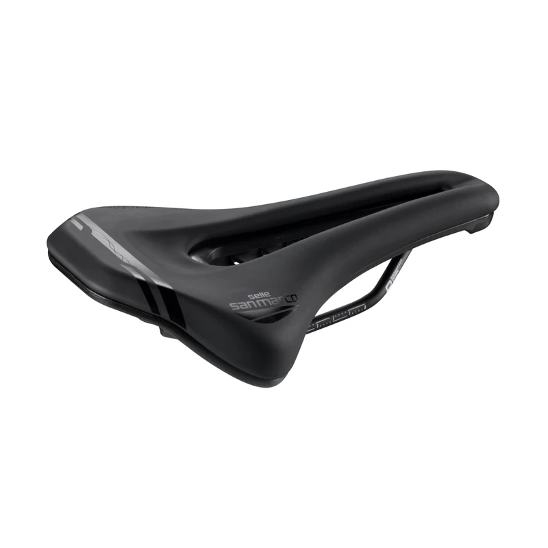 Selle San Marco GROUND Shield Dynamic - MTB/Off-Road Saddle with Mud Protection, Open Fit Centre Hole, Manganese Steel Frame - Size L3, Black