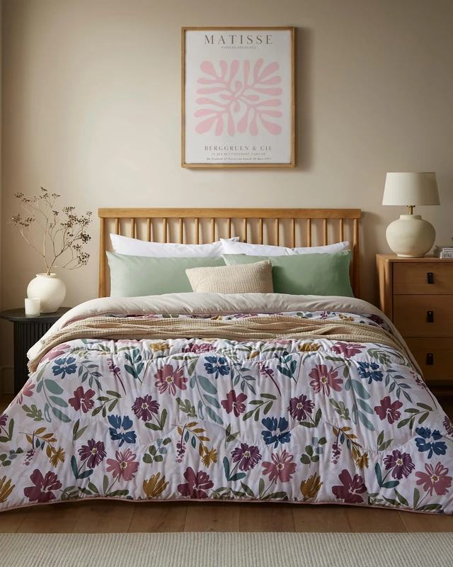 Night Lark Coverless Duvet and Pillowcase Set, Autumn Collection – Coverless Duvet King Size 10.5 Tog with Advanced Smartfil® Fibre, Machine Washable, Hypoallergenic – Autumn Meadow, King Bed Size